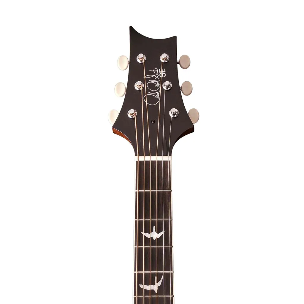 PRS SE Parlor P20E Acoustic Guitar w/Bag, Black Satin Top