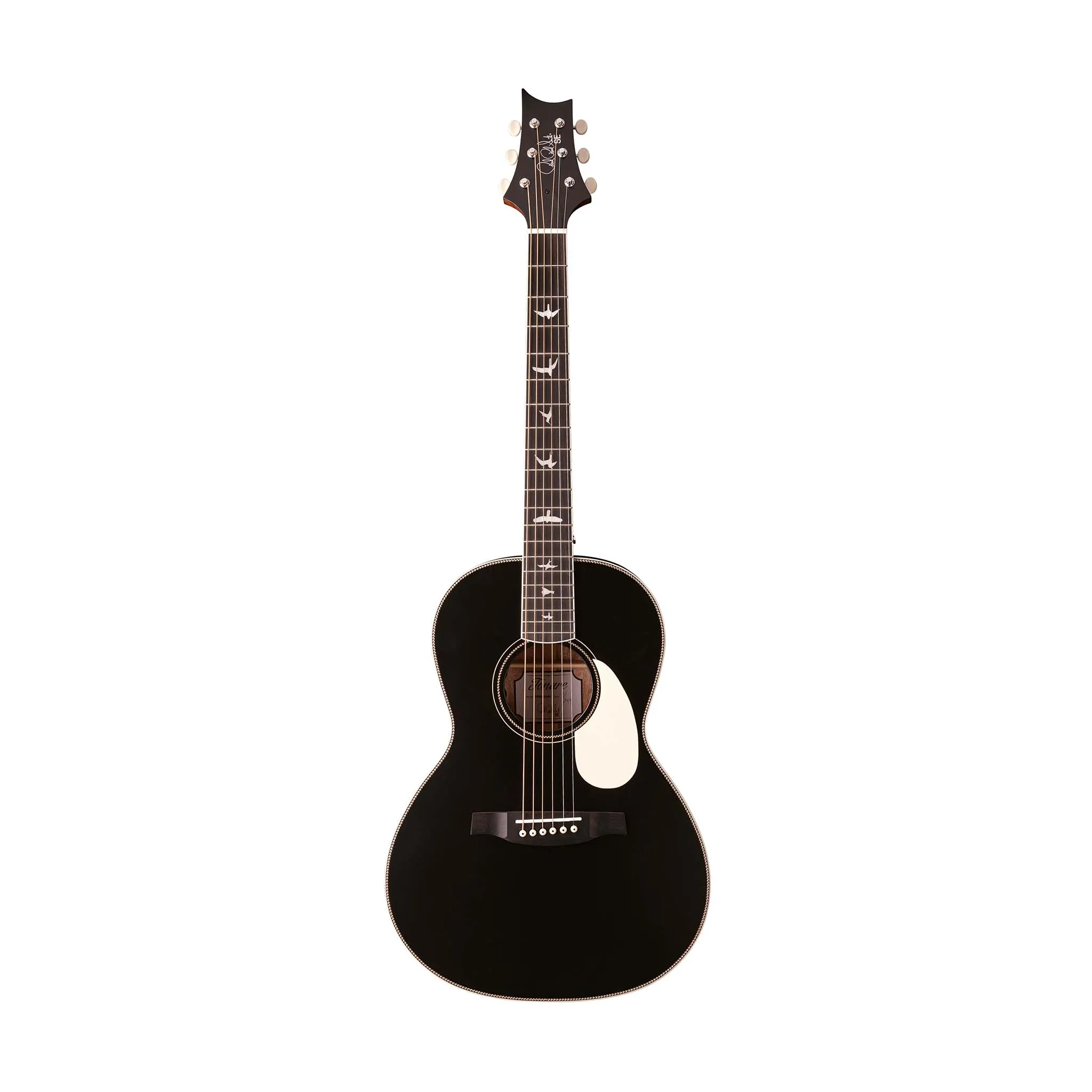 PRS SE Parlor P20E Acoustic Guitar w/Bag, Black Satin Top