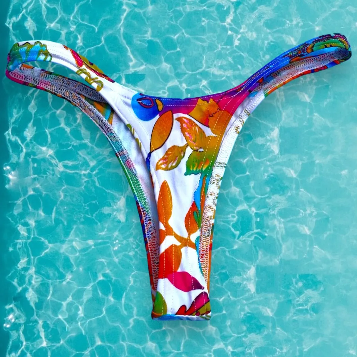 Psychedelic Paisley Skimpy Thong Bikini Bottom | Denali Brand