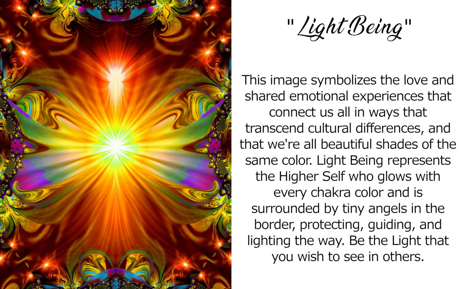 Psychedelic Tapestry Meditation Tapestry, Reiki Throw - "Light Being"