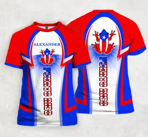 Puerto Rico Flag Colorful Custom Your Name 3D T-shirt