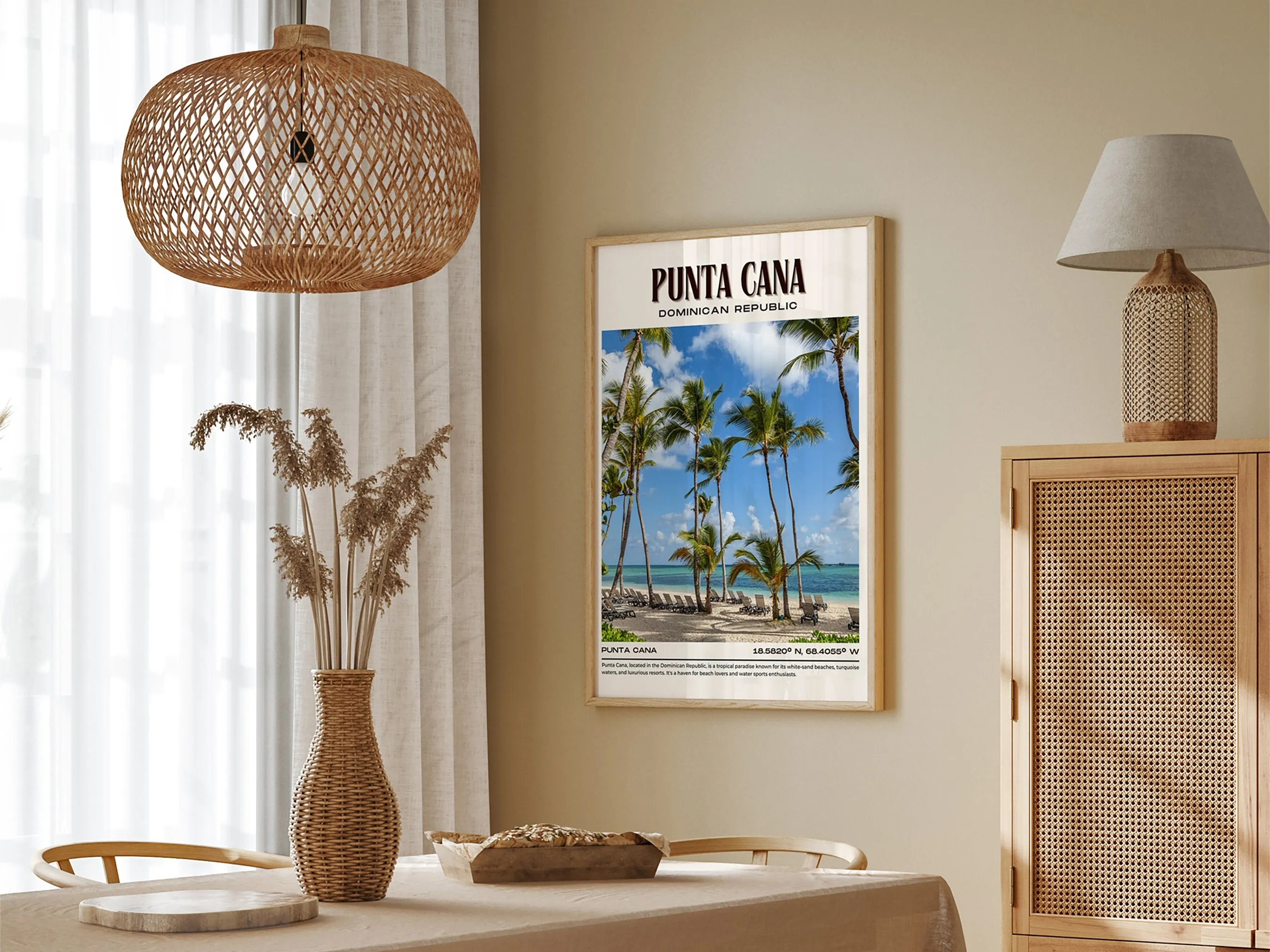 Punta Cana Vintage Wall Art, Dominican Republic