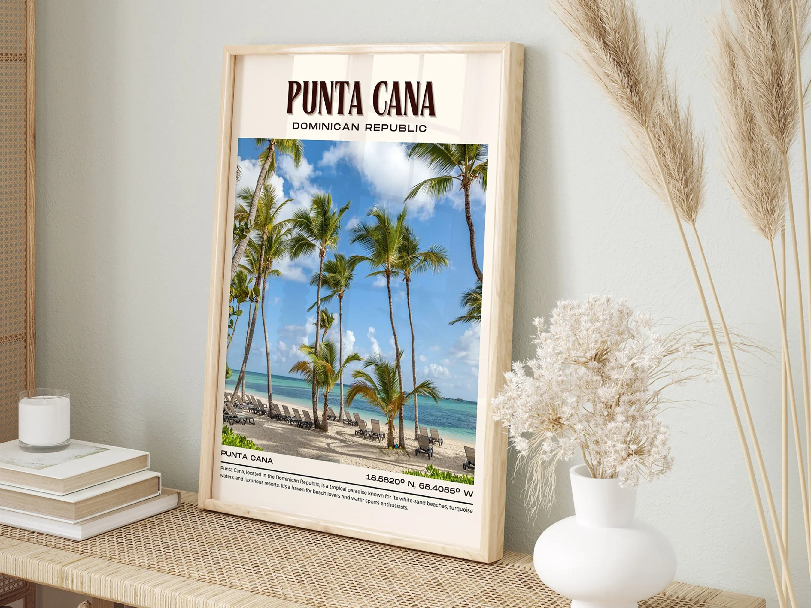 Punta Cana Vintage Wall Art, Dominican Republic
