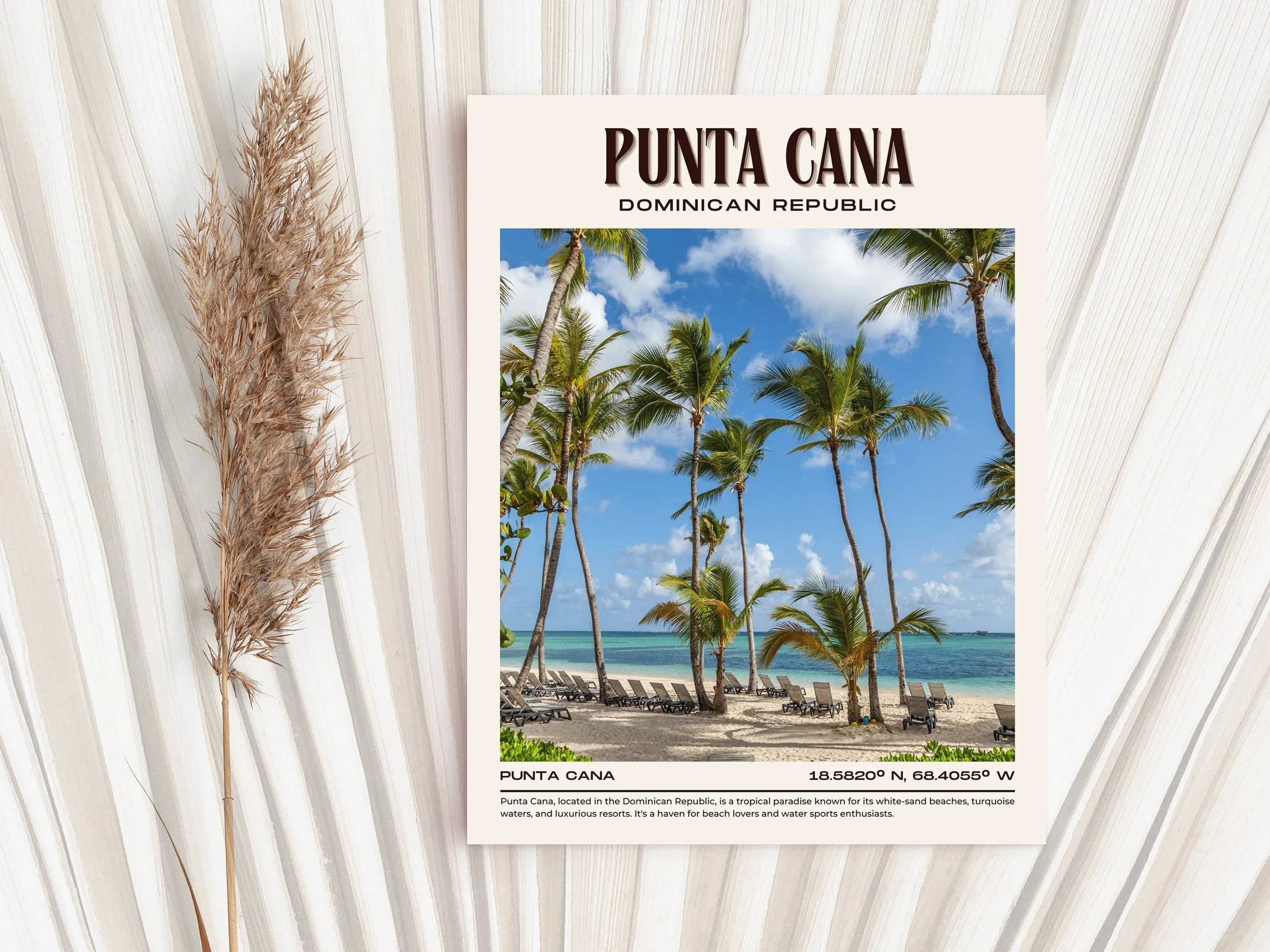 Punta Cana Vintage Wall Art, Dominican Republic