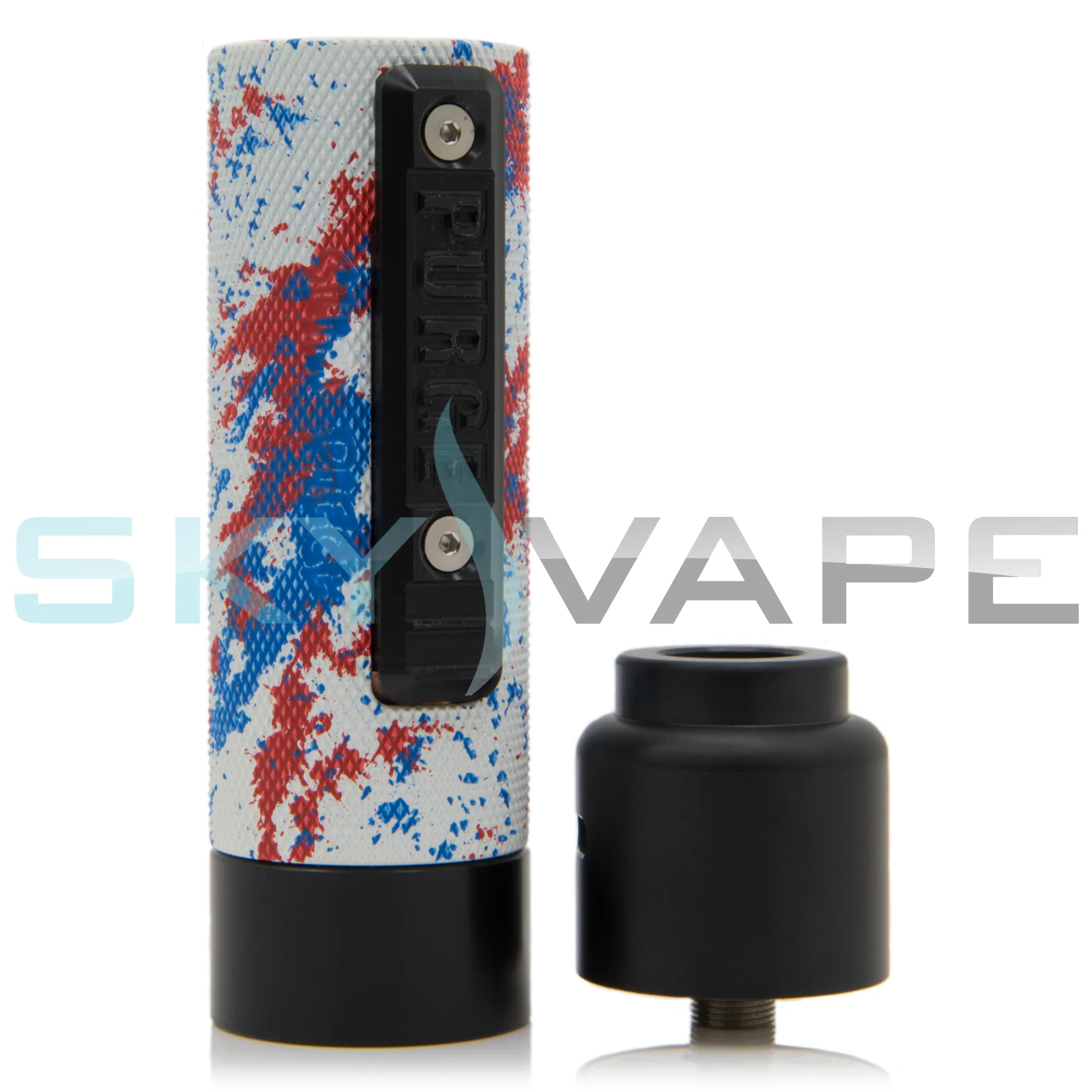 Purge Mods Red White & Blue Knurled Slim Piece Mod