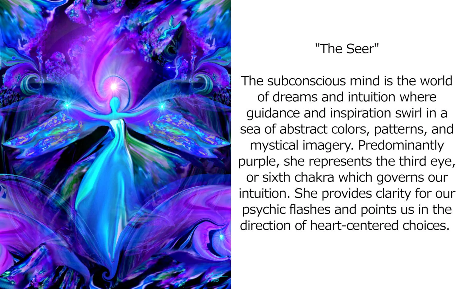 Purple Wall Decor, Stretched Canvas Art Print, Third Eye Chakra Art - "The Seer"