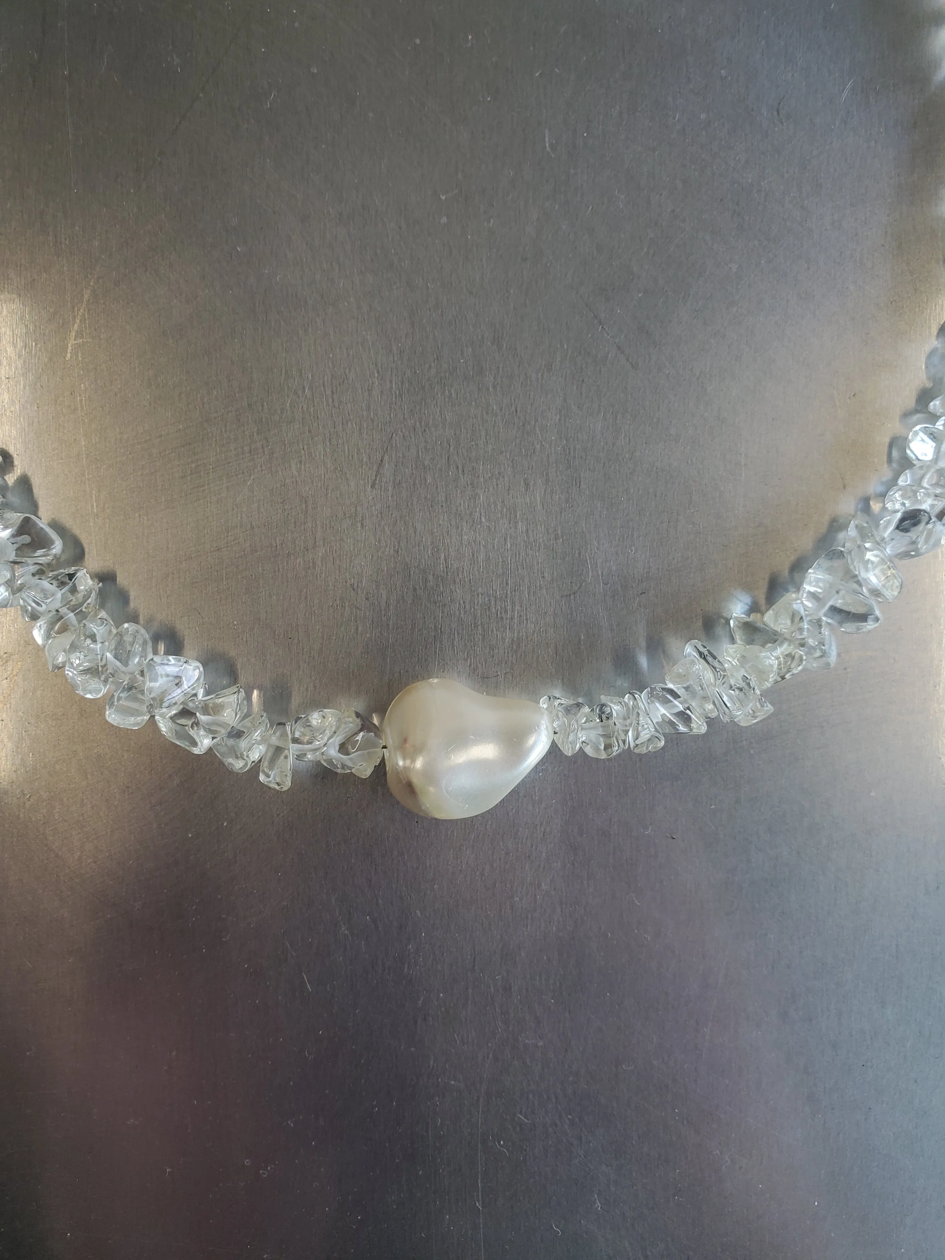 Quartz and Pearl choker