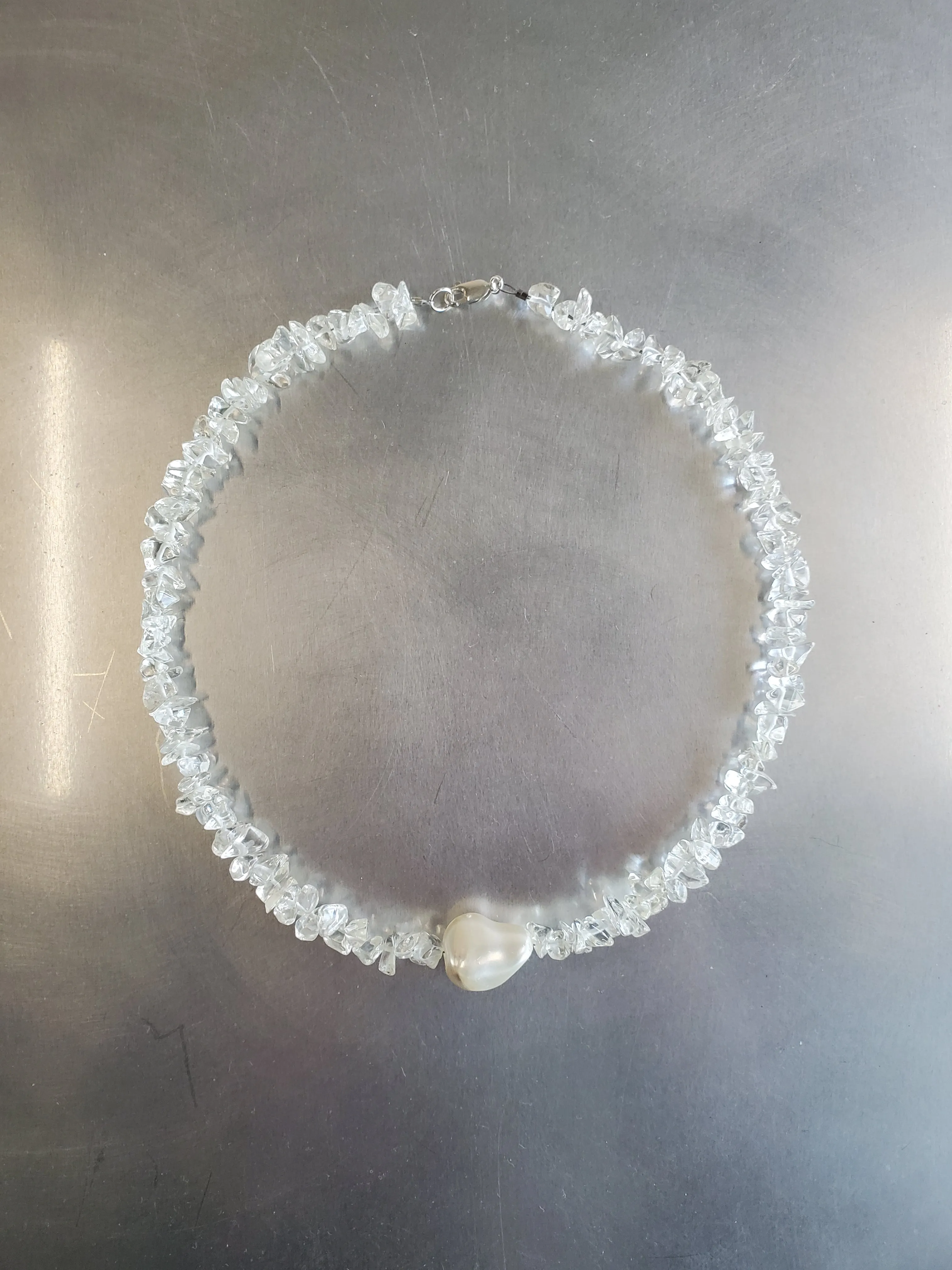 Quartz and Pearl choker