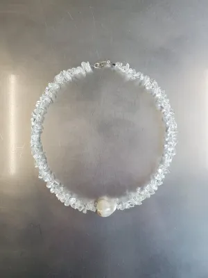 Quartz and Pearl choker