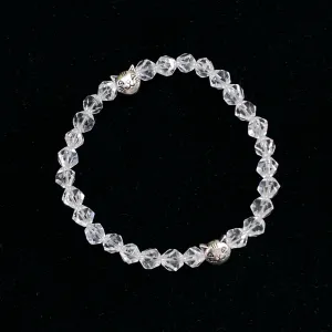 Quartz gemstone and Kitty Cat Bracelet