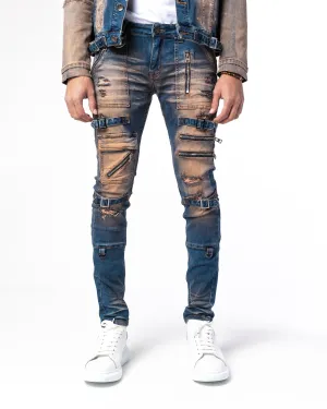 "BLAINE" Indigo Wheat Denim
