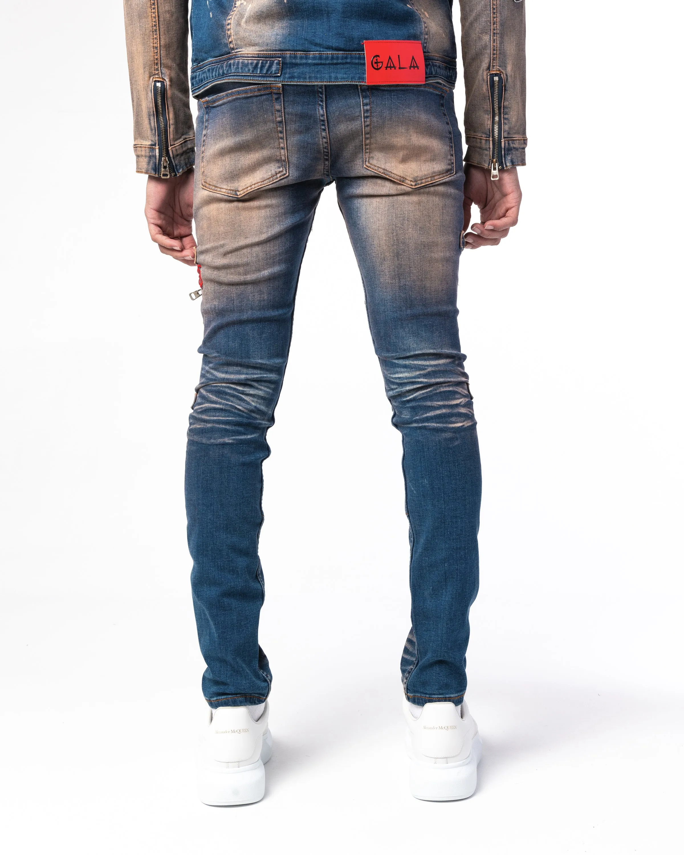 "BLAINE" Indigo Wheat Denim