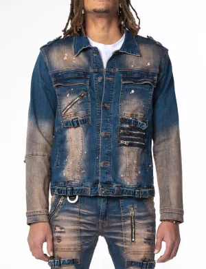 "BLAINE" Indigo Wheat Jacket