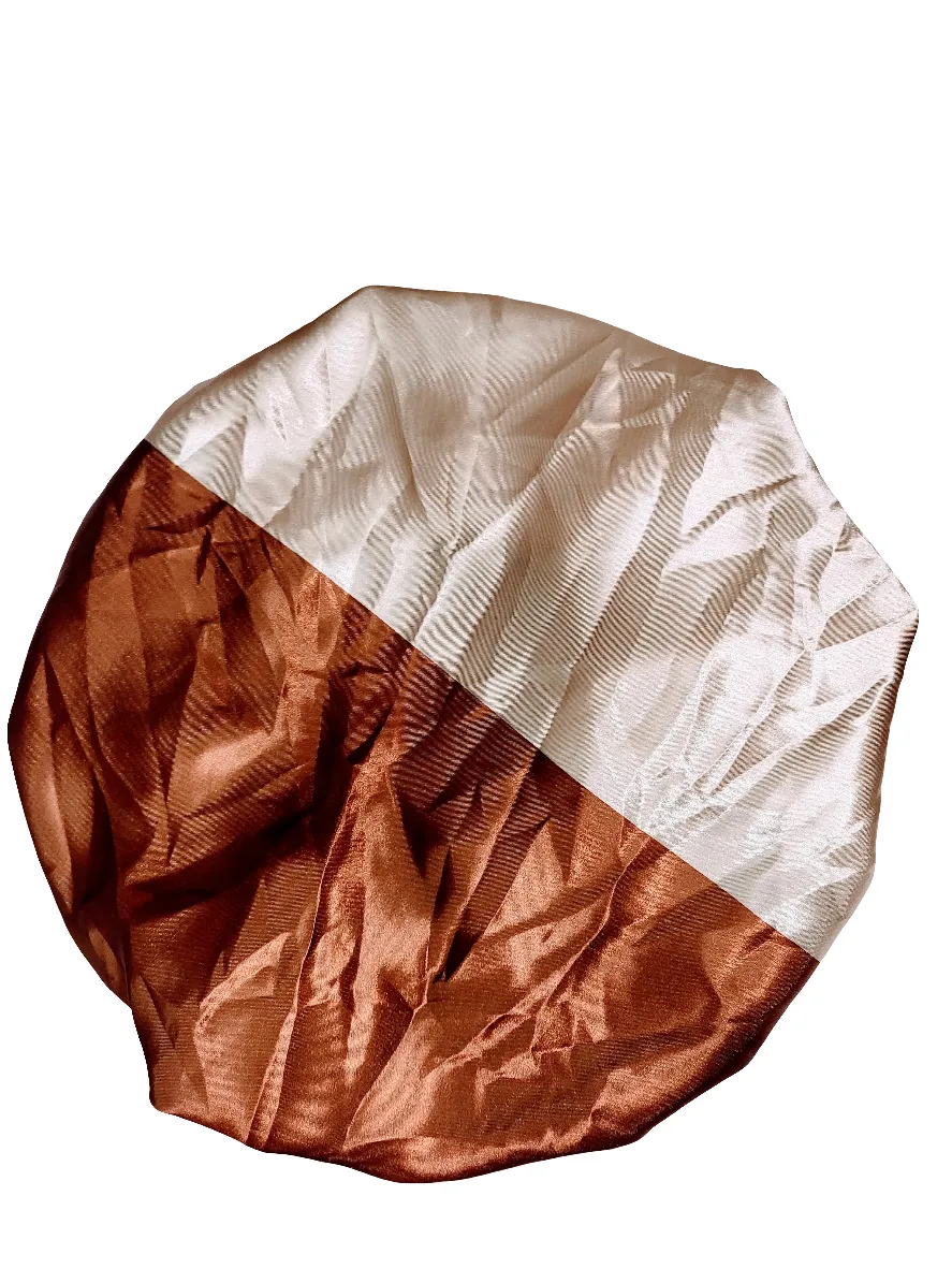 "CINNAMON" Wide Band Sleeping Satin Hair Bonnet