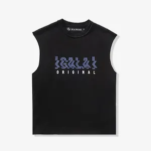 "Digital Dance" Cutoff Tee (black/purple)