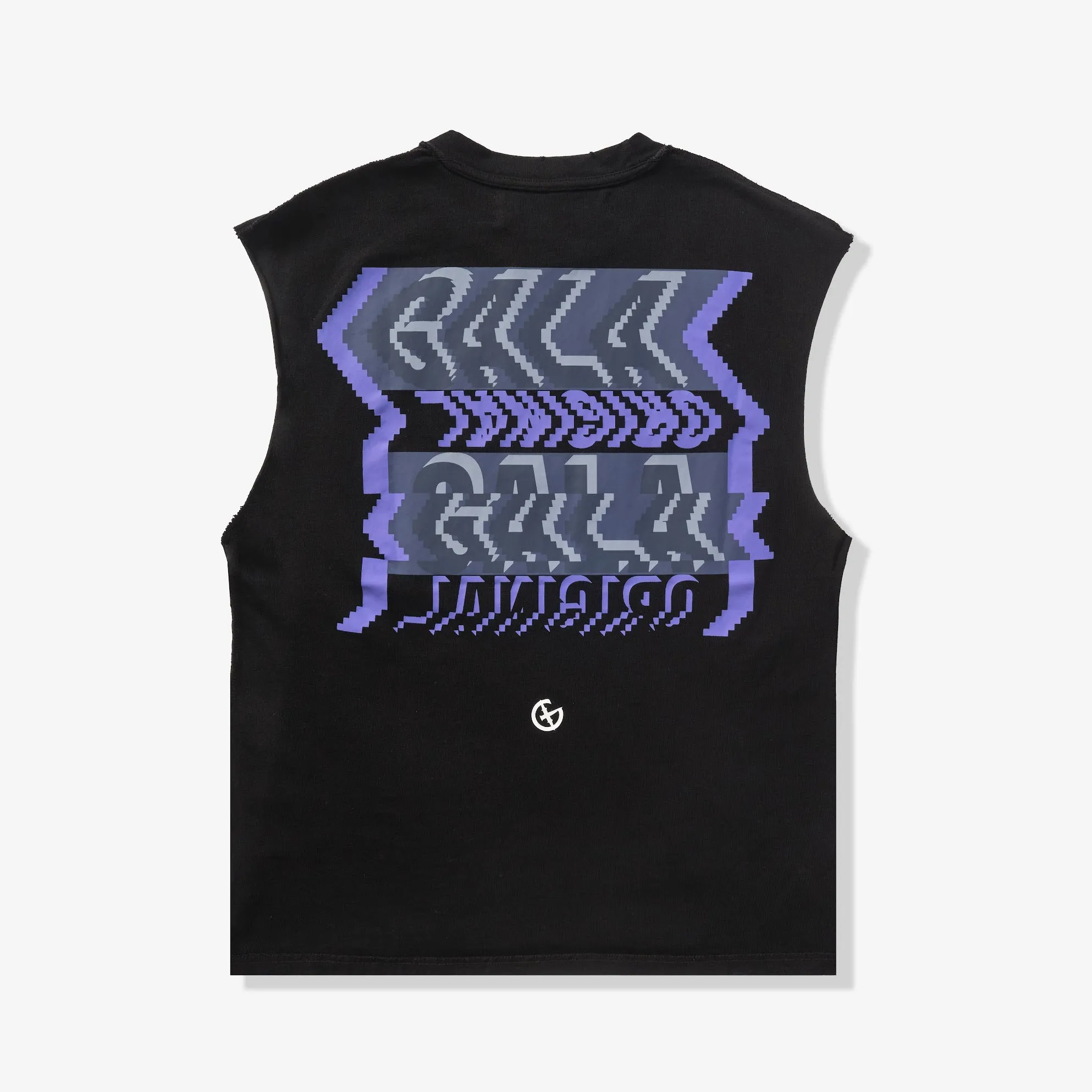 "Digital Dance" Cutoff Tee (black/purple)