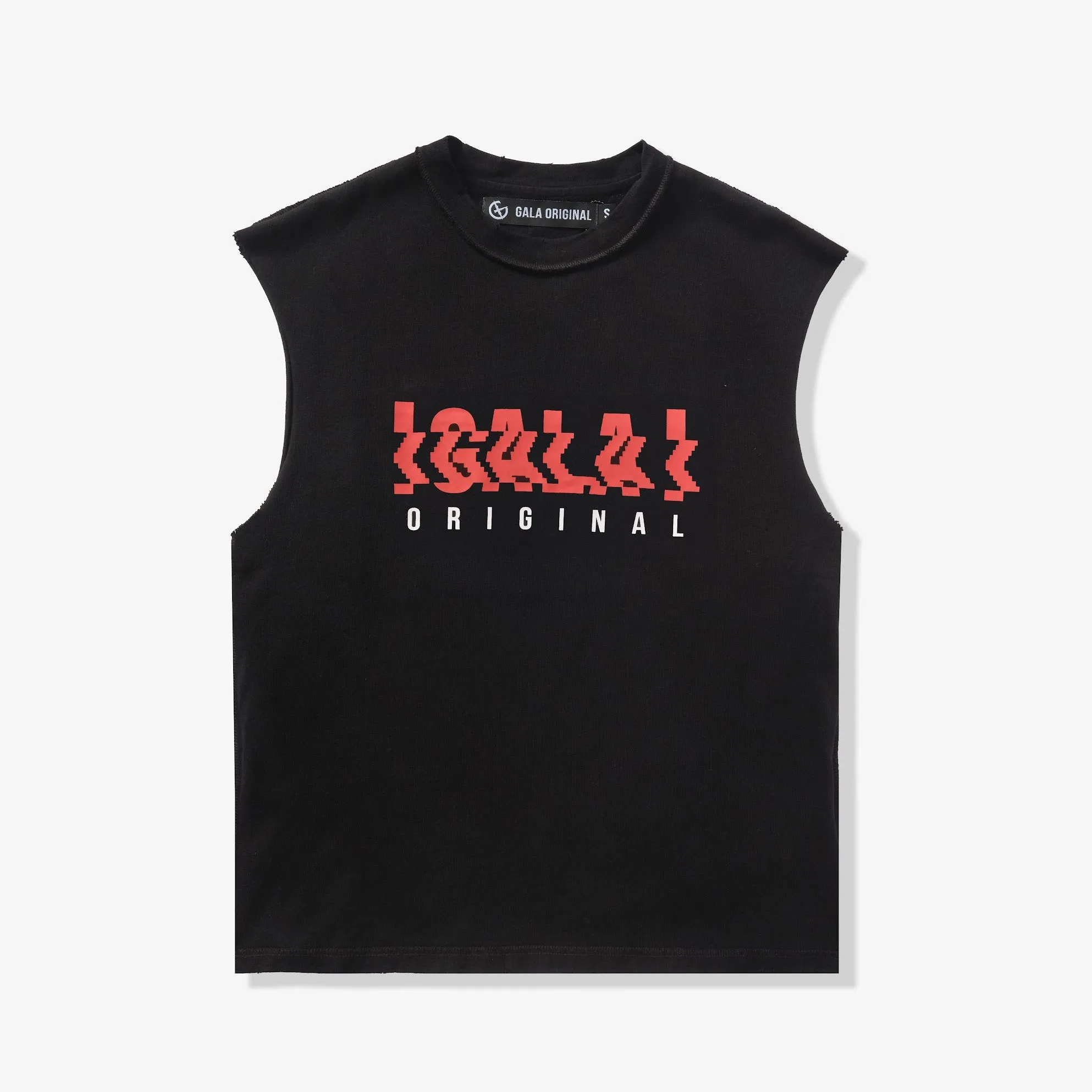 "Digital Dance" Cutoff Tee (black/red)