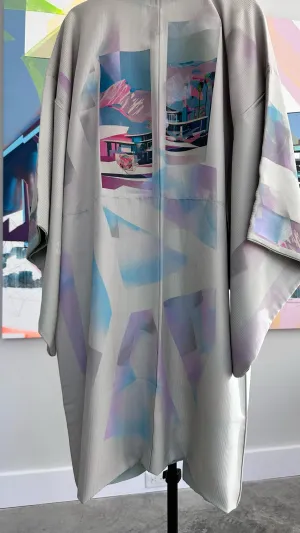 "Digital Paradise” by Emilie Duval -  Kimono Zulu Reimagined Vintage Kimono Artist Collaboration