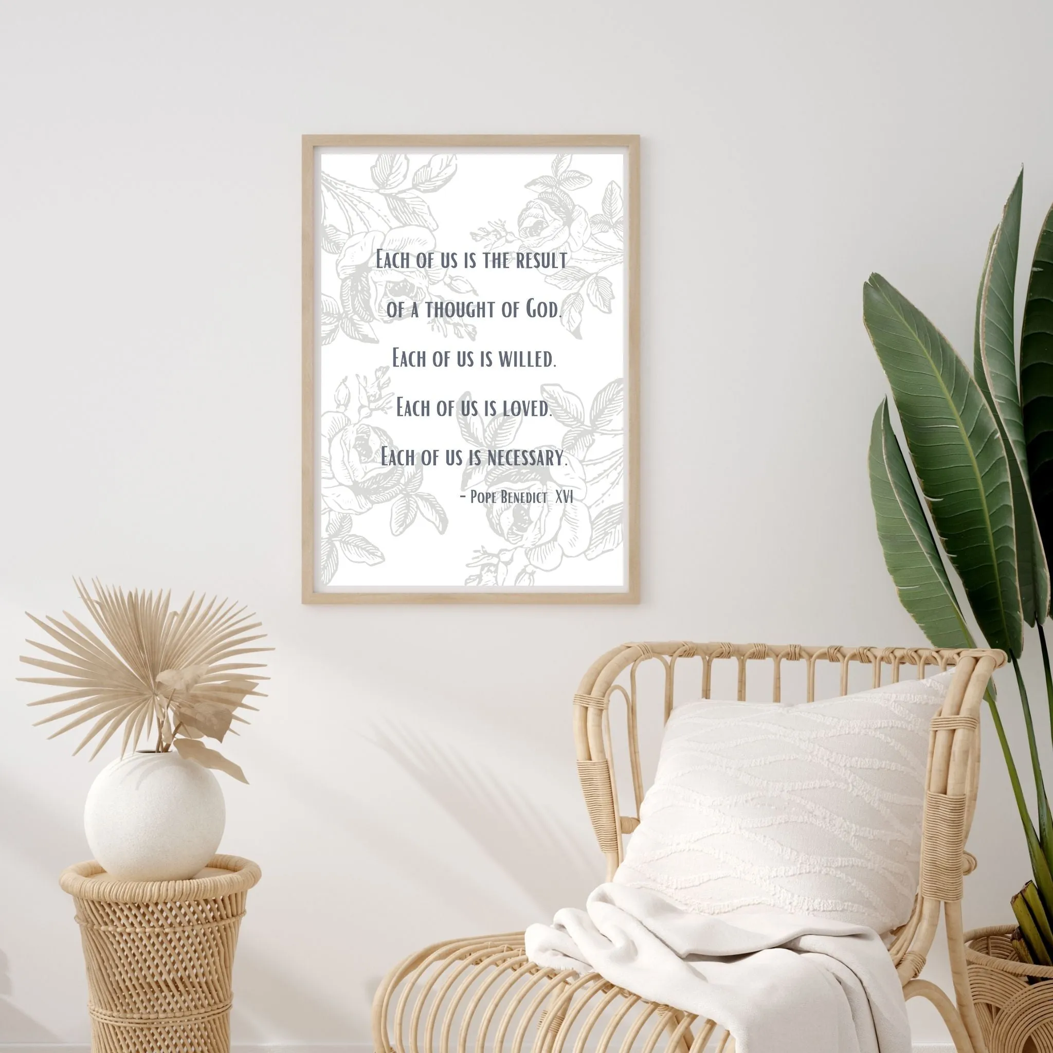 "Each of Us is the Result of a Thought of God" Printable Wall Art