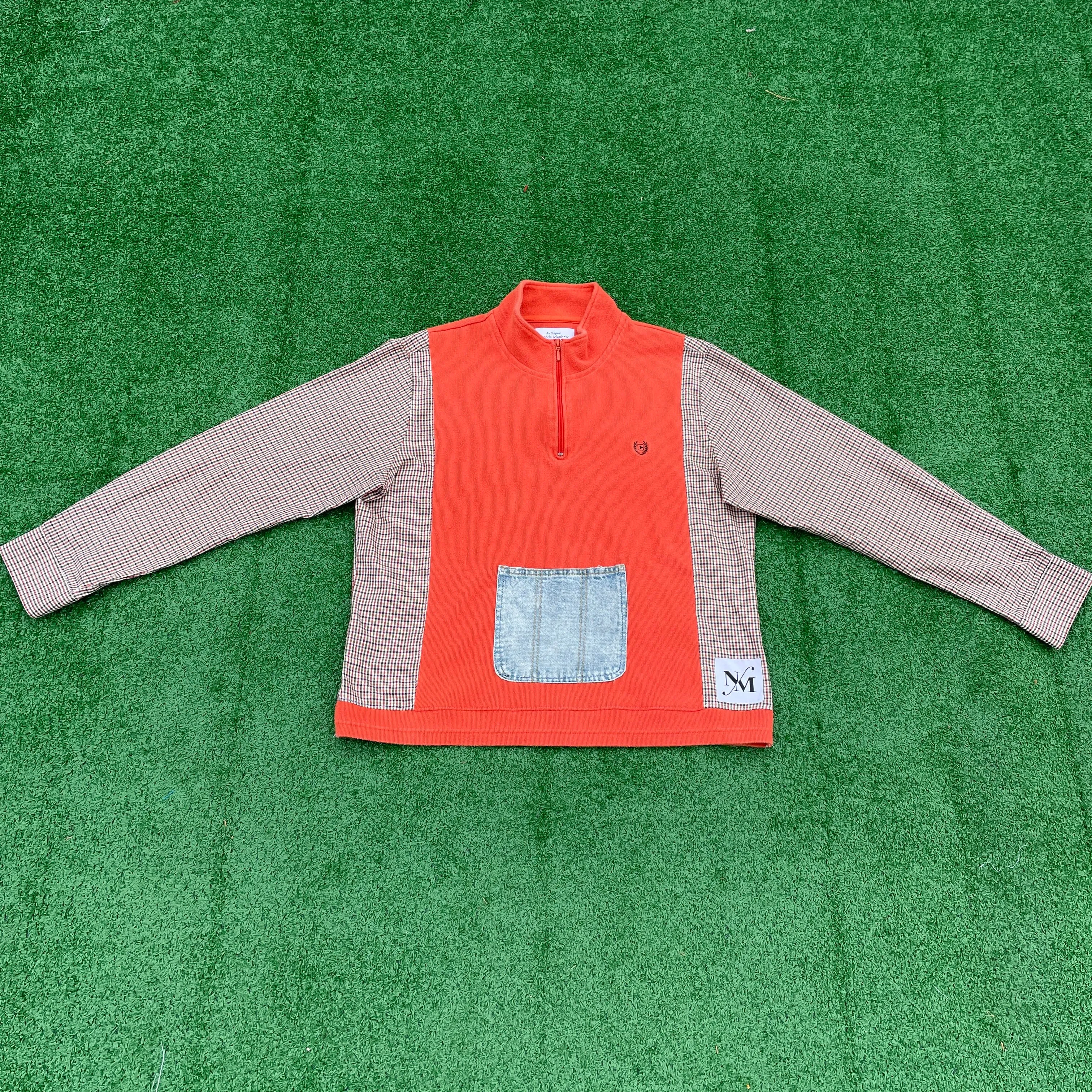 "Orange" Ya Glad Plaid Flannel Sweater Hybrid