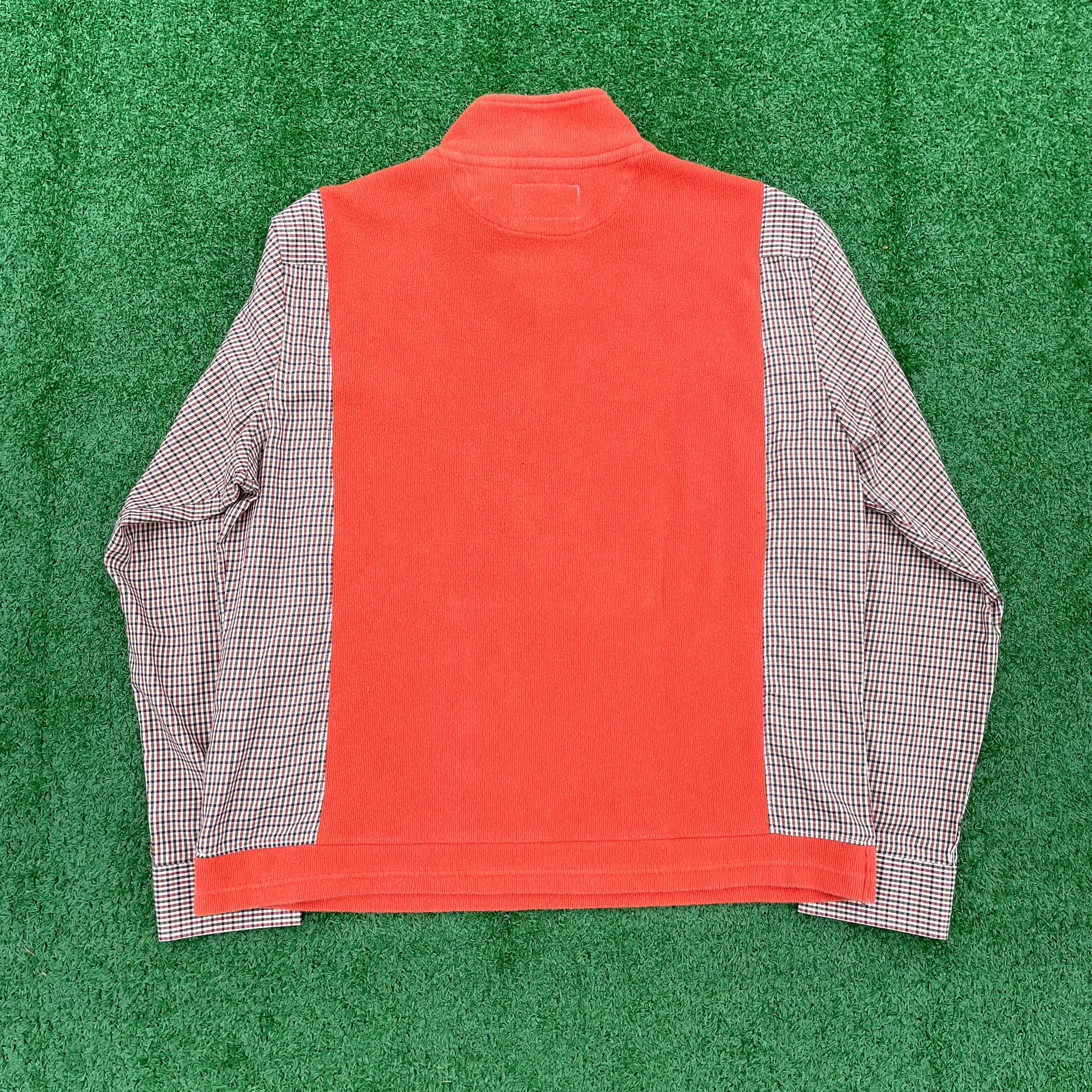 "Orange" Ya Glad Plaid Flannel Sweater Hybrid