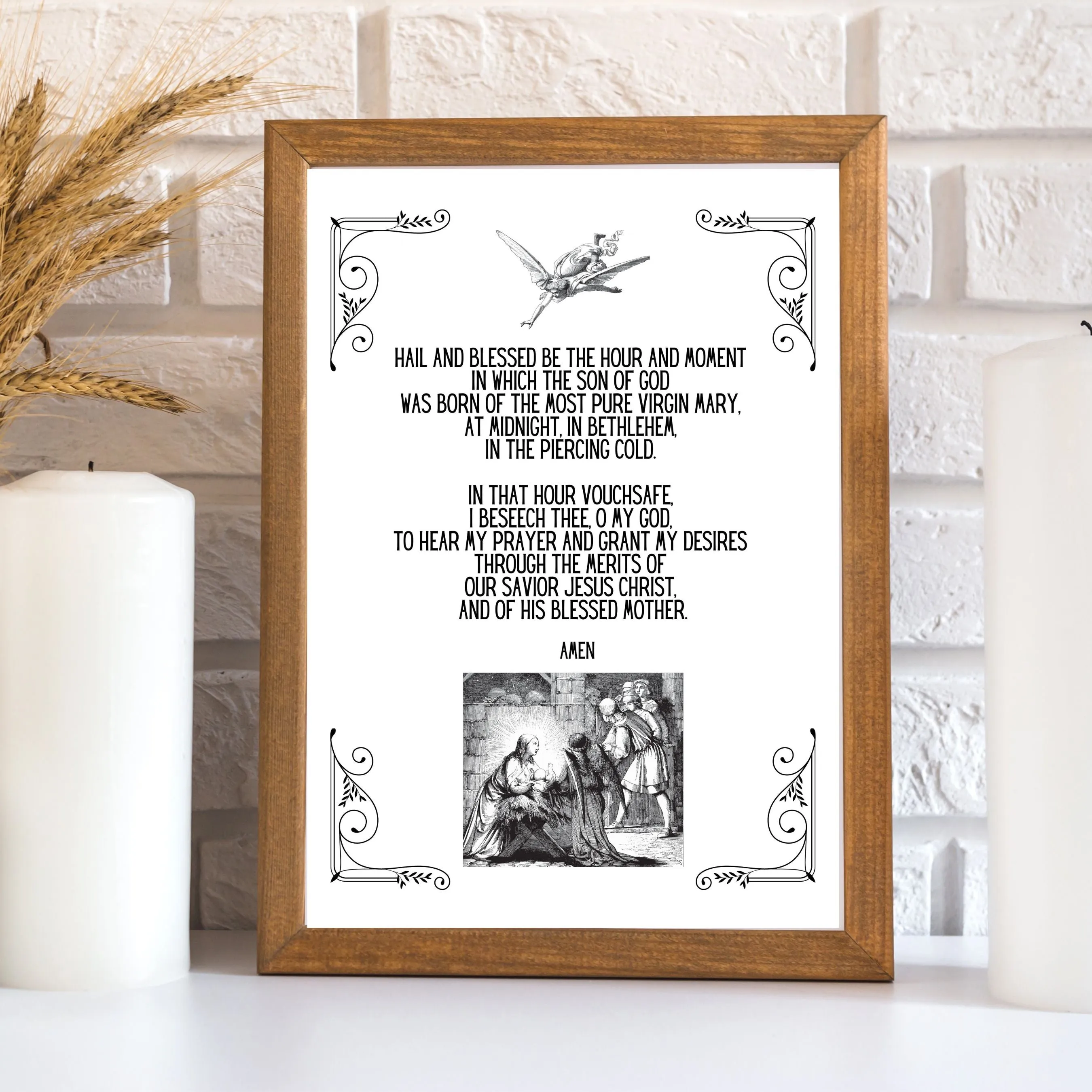 "St. Andrew Christmas Novena" Printable Prayer Art