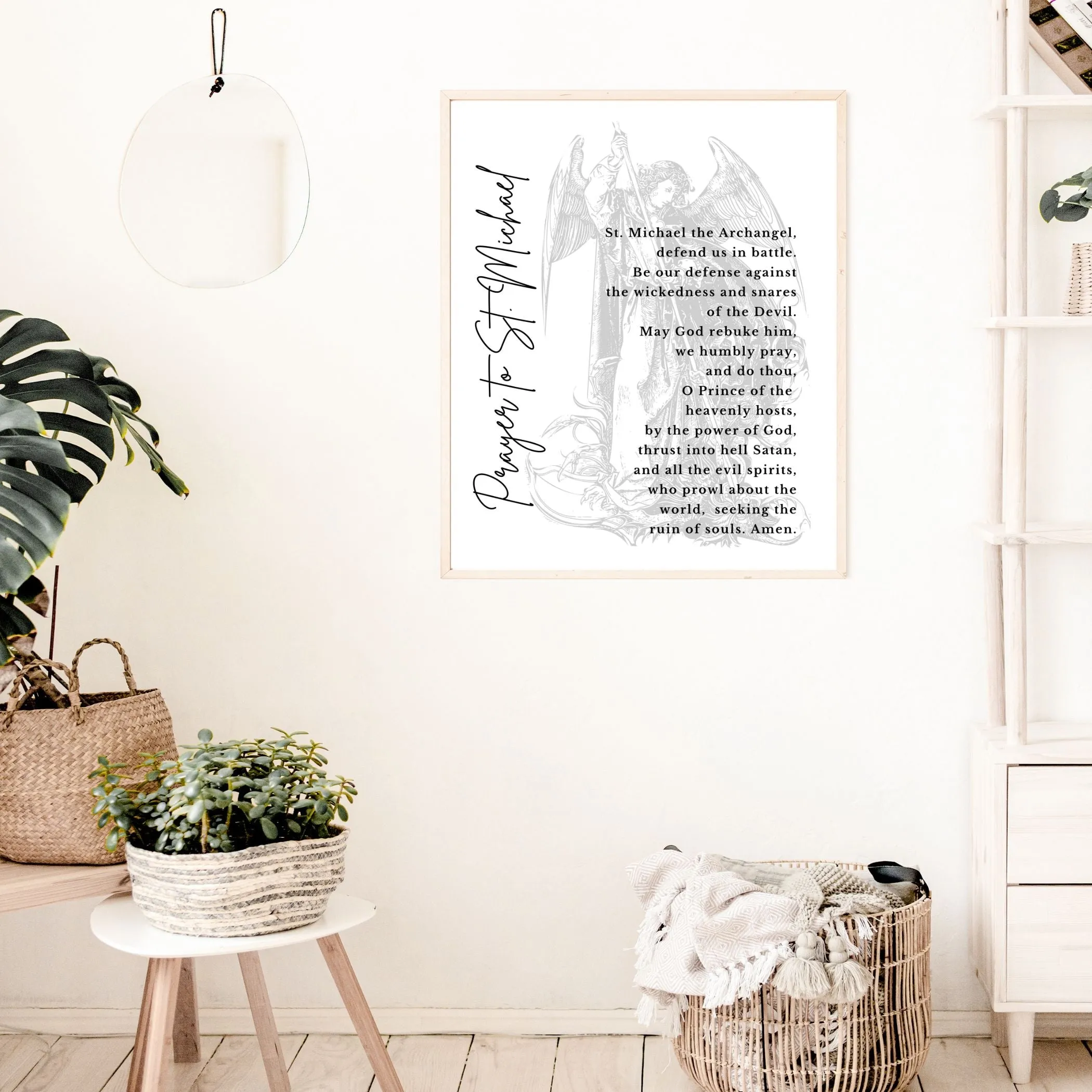 "St. Michael Prayer - Vintage" Printable Wall Art
