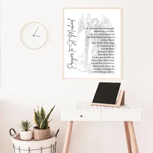 "St. Michael Prayer - Vintage" Printable Wall Art