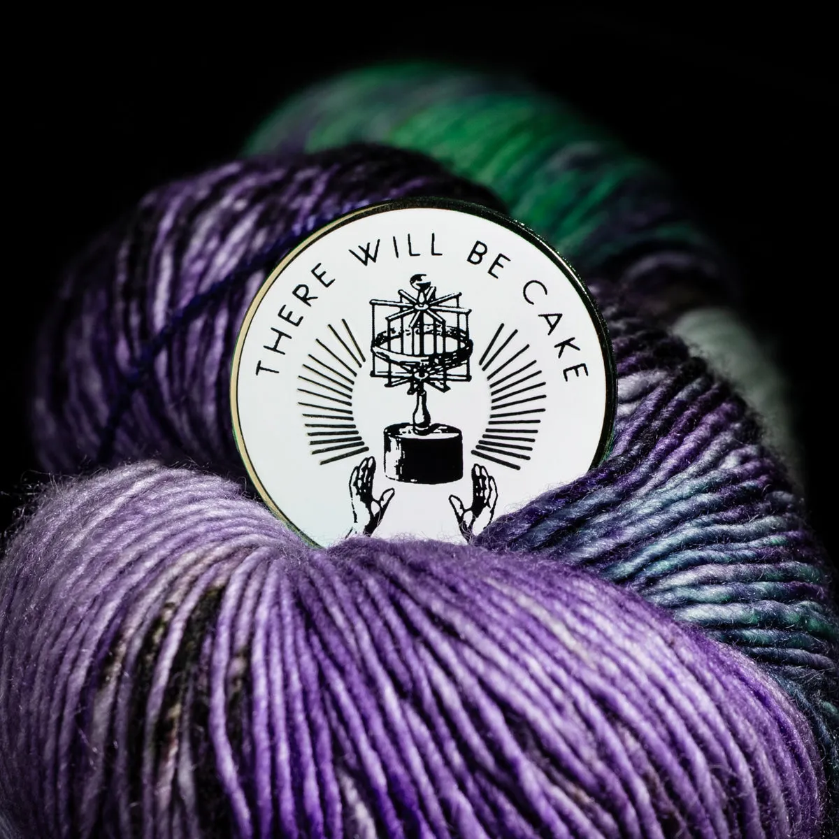 "There Will Be Cake" Enamel Pin For Your Yarn Project Bag Sparkle