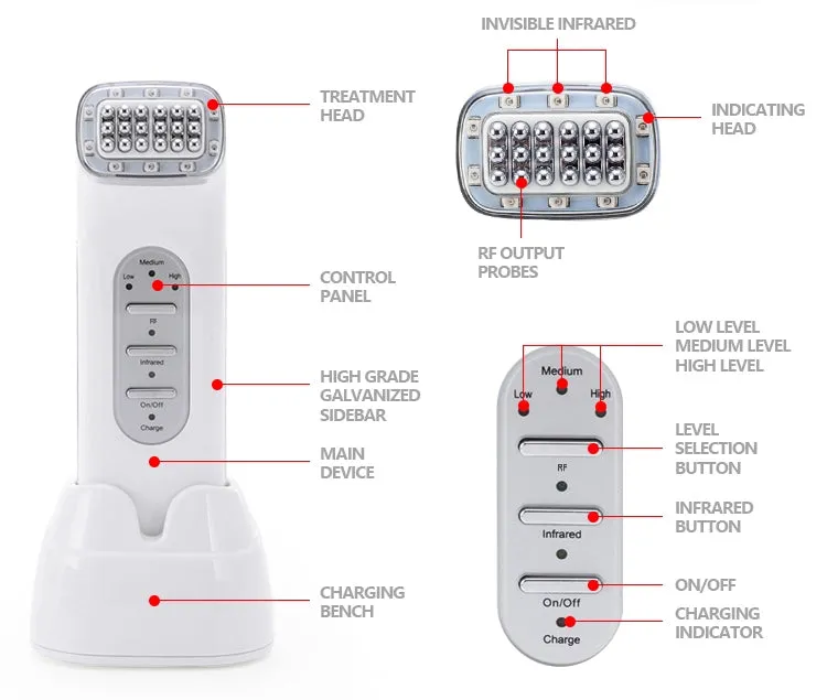 Radio Frequency Infrared Dot Matrix Lifting Facial Lifting Machine Anti Aging