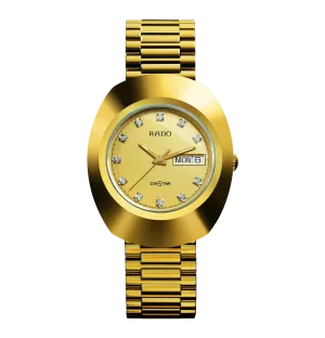 RADO The Original Quartz 35.1mm Yellow Gold PVD Men's Watch R12393633