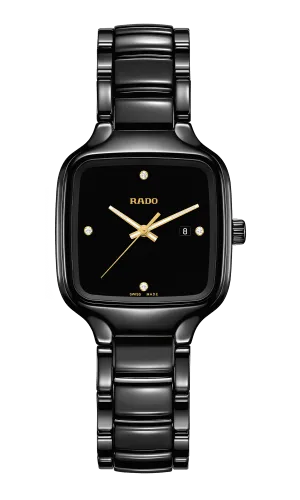 RADO True Square Diamonds Black Ceramic Women's Watch R27080722