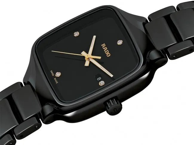 RADO True Square Diamonds Black Ceramic Women's Watch R27080722