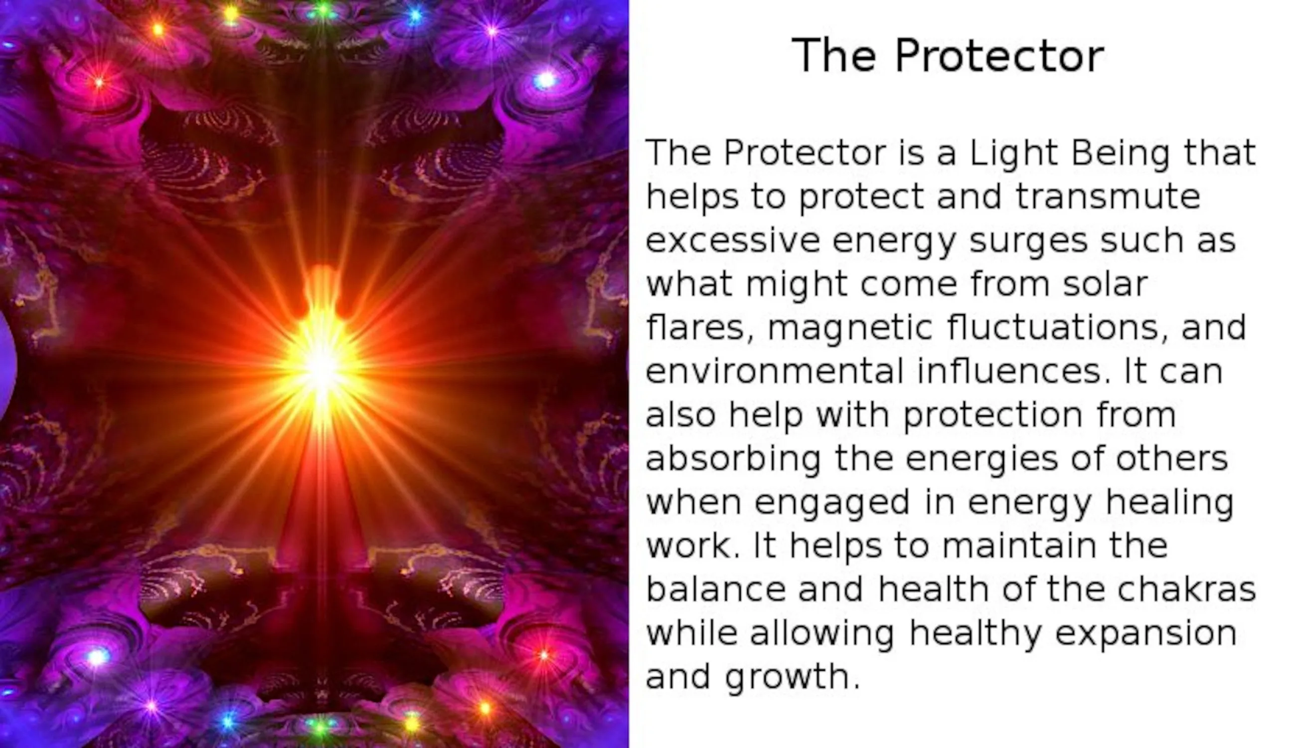 Rainbow Chakra Art Necklace, Metaphysical Symbolism, Original Art Print - "The Protector"