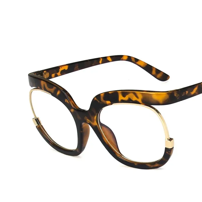 Rainbow Frame Retro Round Anti Blue Light Glasses
