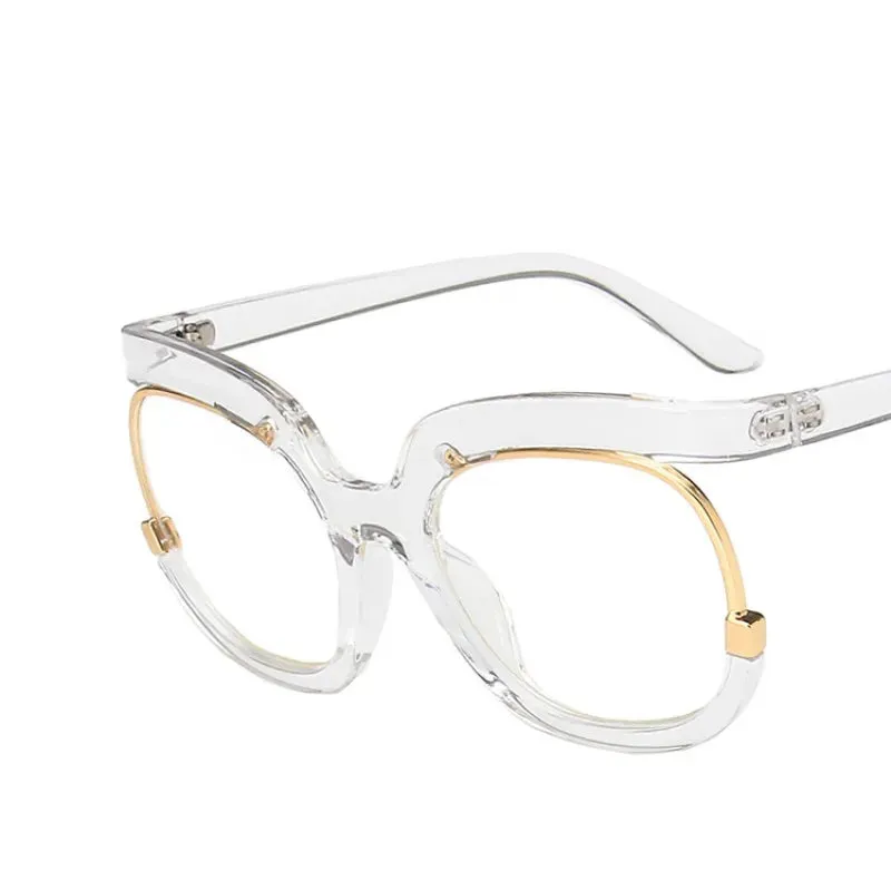 Rainbow Frame Retro Round Anti Blue Light Glasses