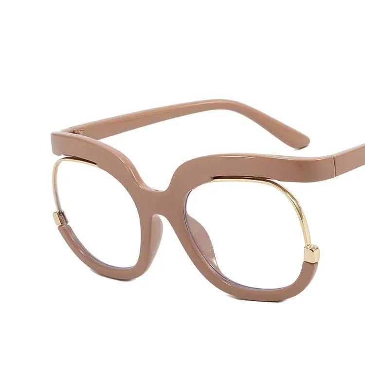 Rainbow Frame Retro Round Anti Blue Light Glasses