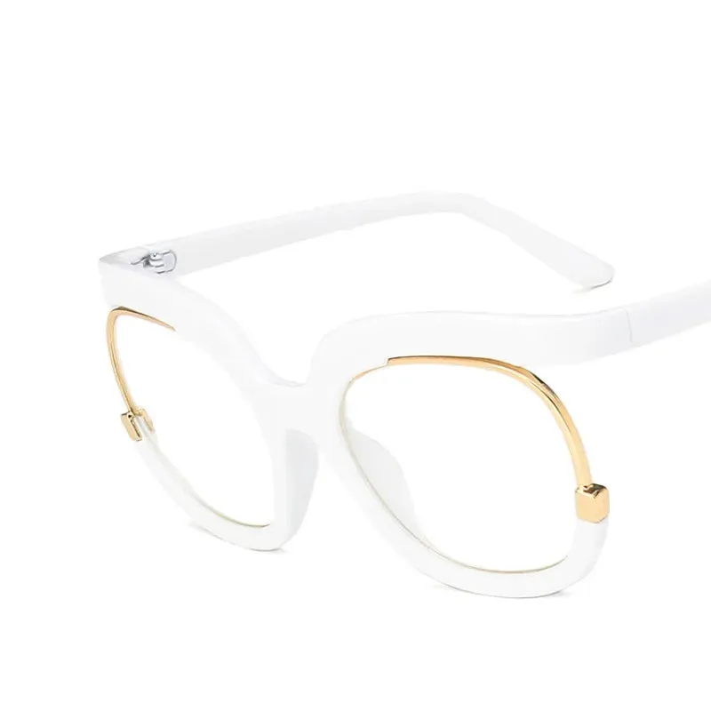 Rainbow Frame Retro Round Anti Blue Light Glasses