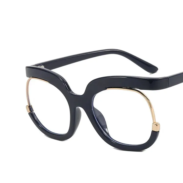 Rainbow Frame Retro Round Anti Blue Light Glasses
