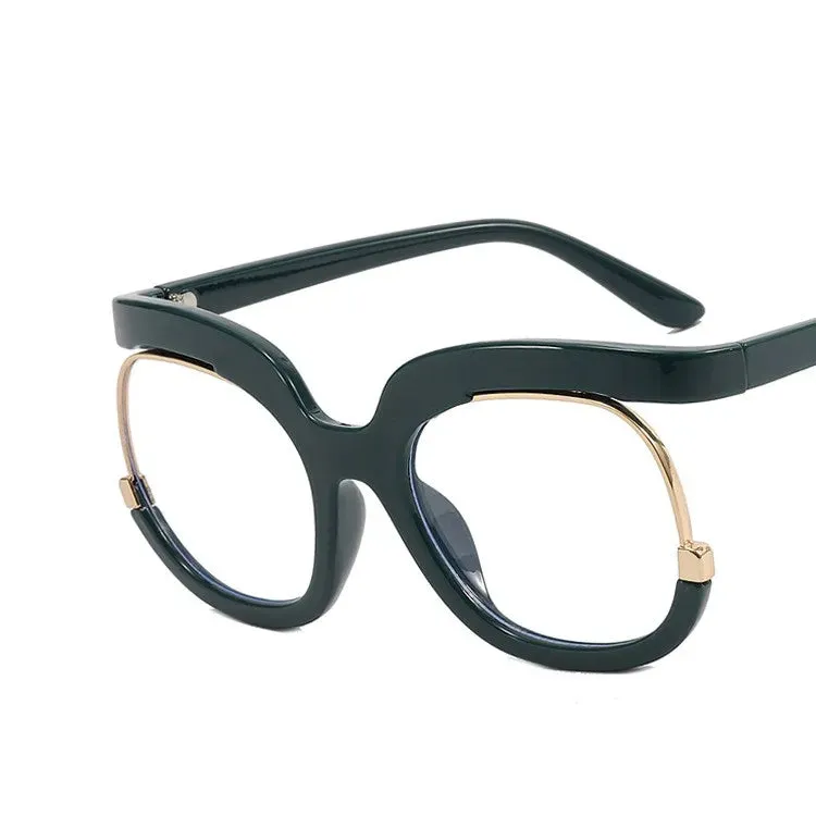 Rainbow Frame Retro Round Anti Blue Light Glasses