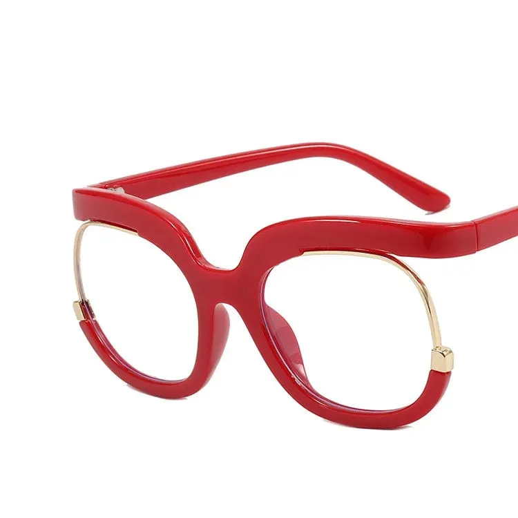 Rainbow Frame Retro Round Anti Blue Light Glasses