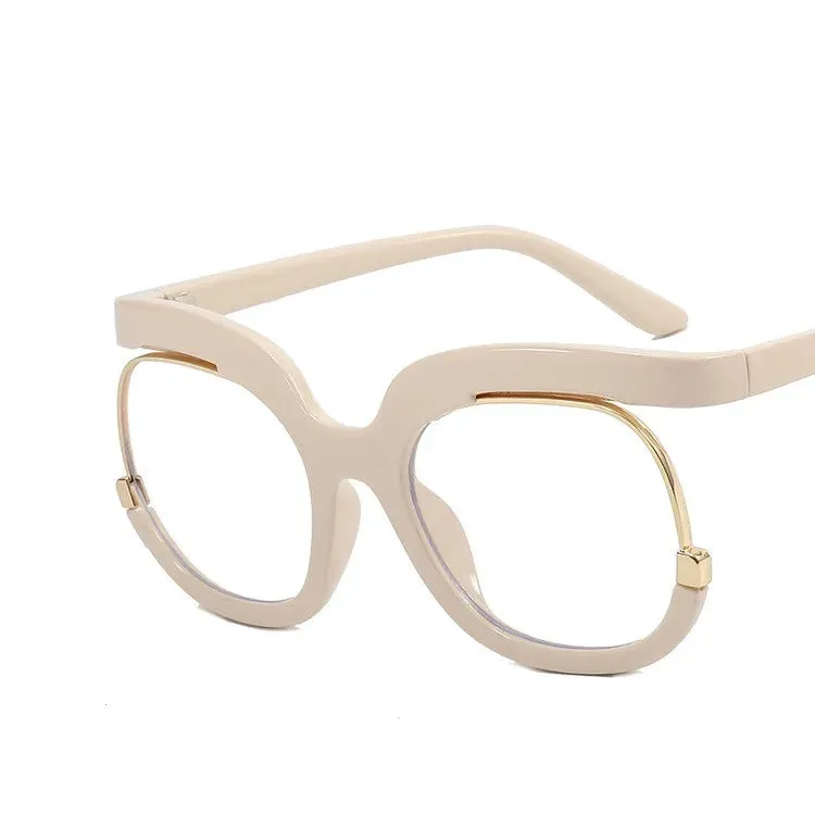 Rainbow Frame Retro Round Anti Blue Light Glasses
