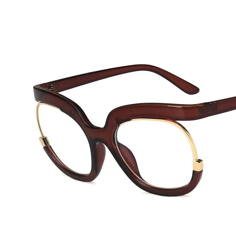 Rainbow Frame Retro Round Anti Blue Light Glasses
