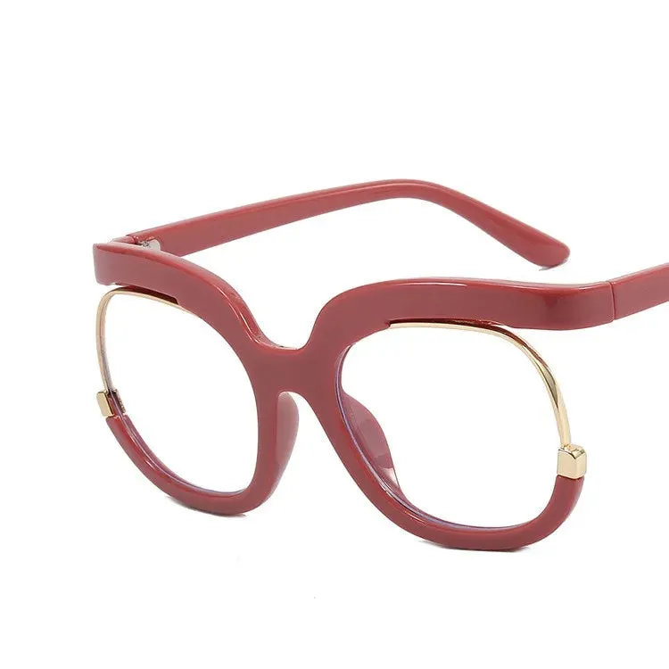 Rainbow Frame Retro Round Anti Blue Light Glasses