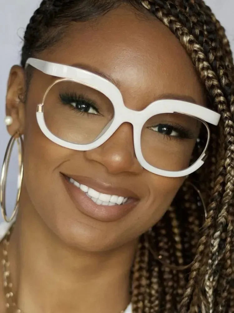 Rainbow Frame Retro Round Anti Blue Light Glasses