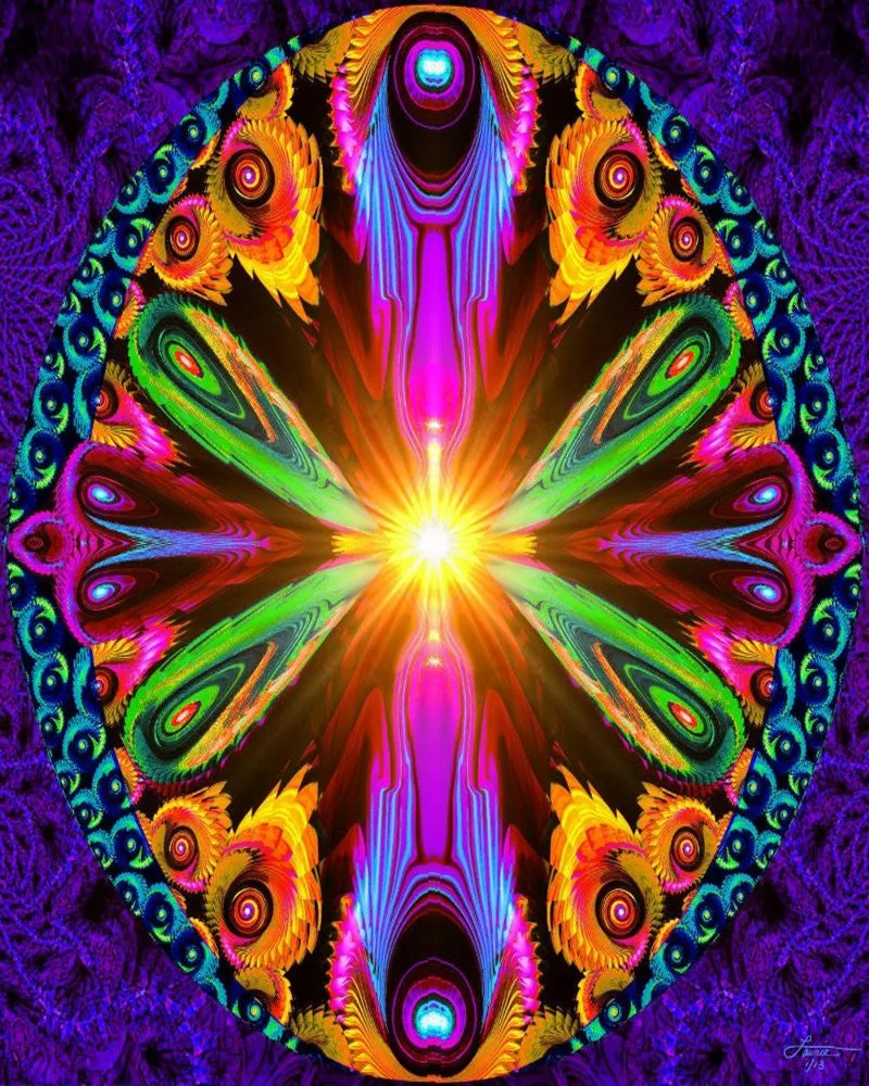Rainbow Psychedelic Chakra Art "Recalibration