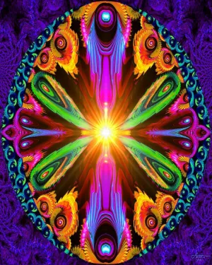 Rainbow Psychedelic Chakra Art "Recalibration