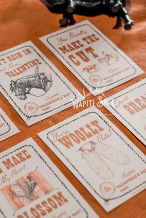 Ranchy Valentine Cards Digital Printable