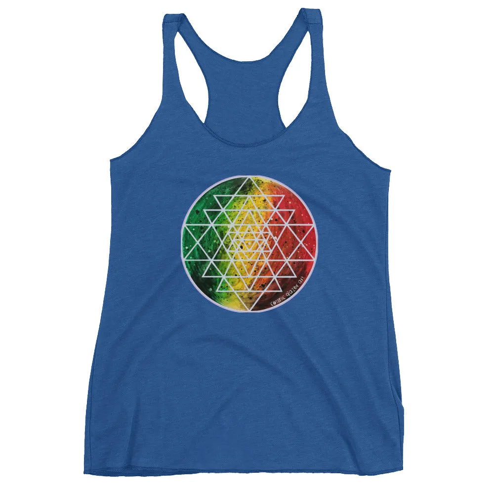 Rasta Sri Yantra Women's Racerback Tank