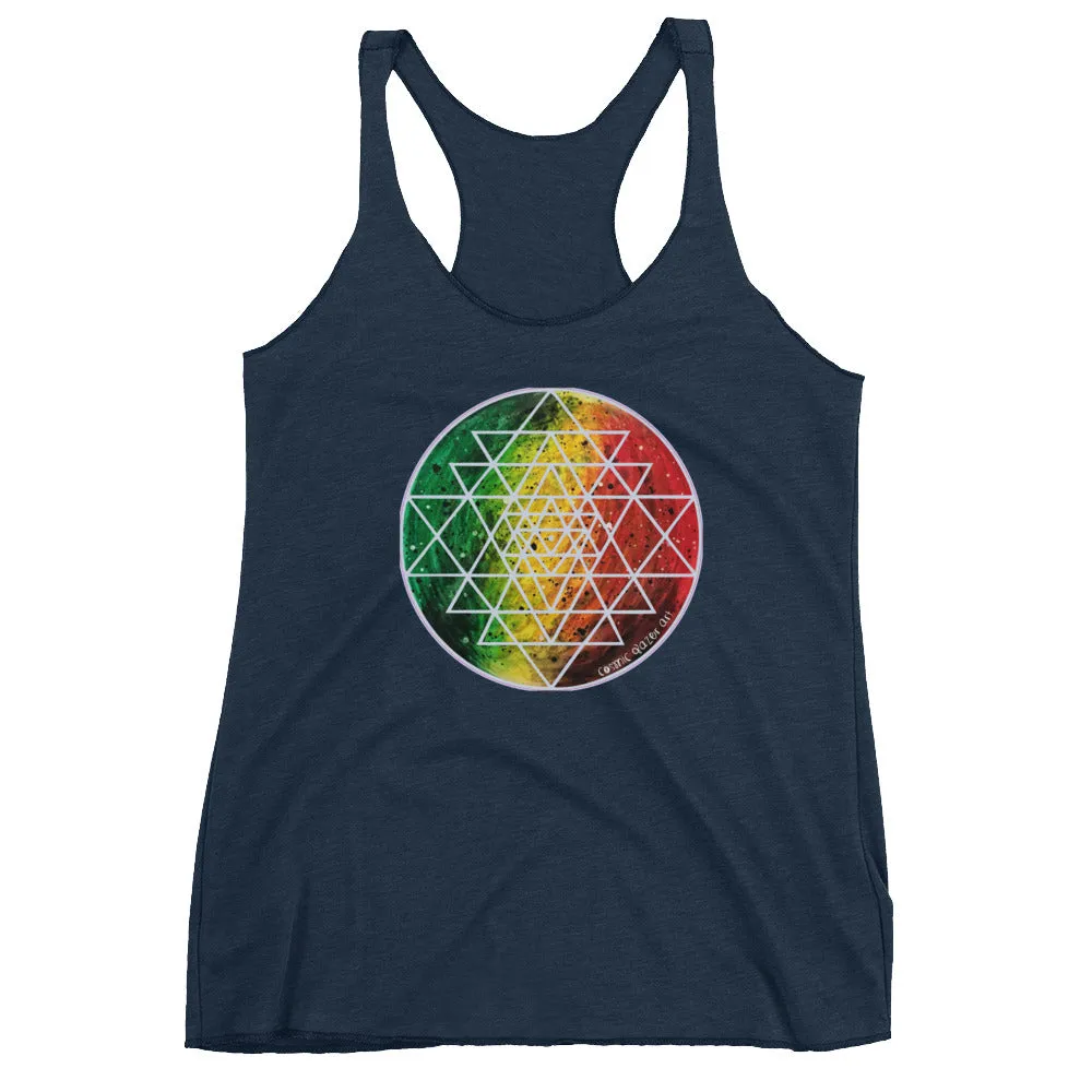 Rasta Sri Yantra Women's Racerback Tank